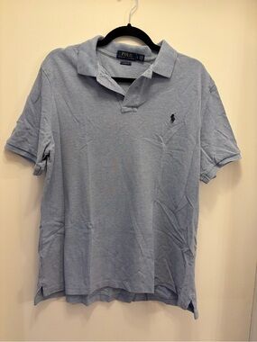 Polo Ralph Lauren Classic Fit Polo Shirt Men's Large Heather Blue 100% Cotton